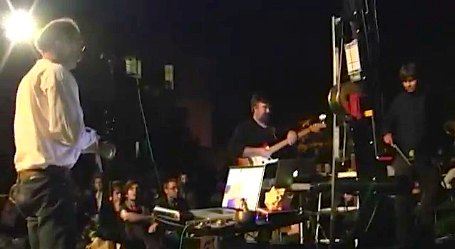 Roberto Morales-Manzanares w Rob Hamilton & John Granzow (L→R) of the CCRMA Ensemble @ Transitions 2012 Night 2, September 28, 2012